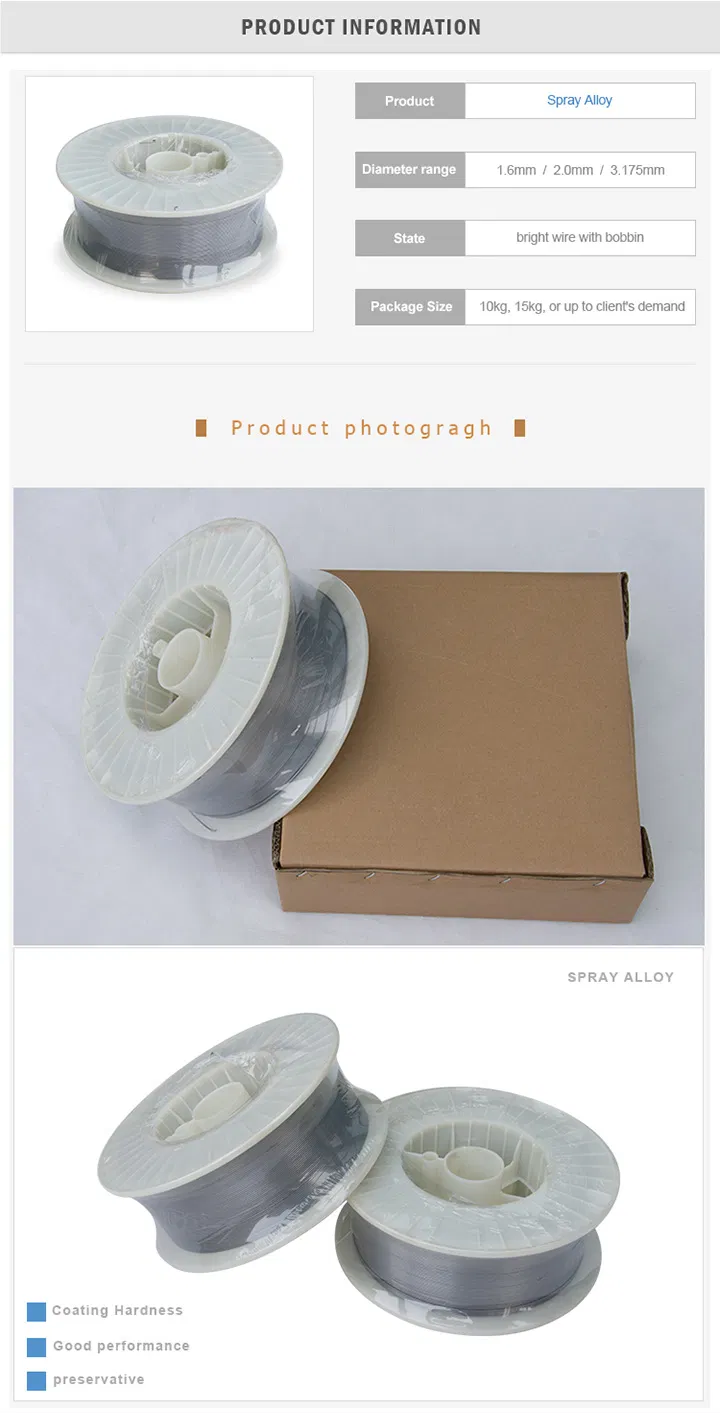 Große Vorräte Wärmespraydraht Tafa 24ca Draht 0Cr25Al5 1,6 mm 2,0 mm 0